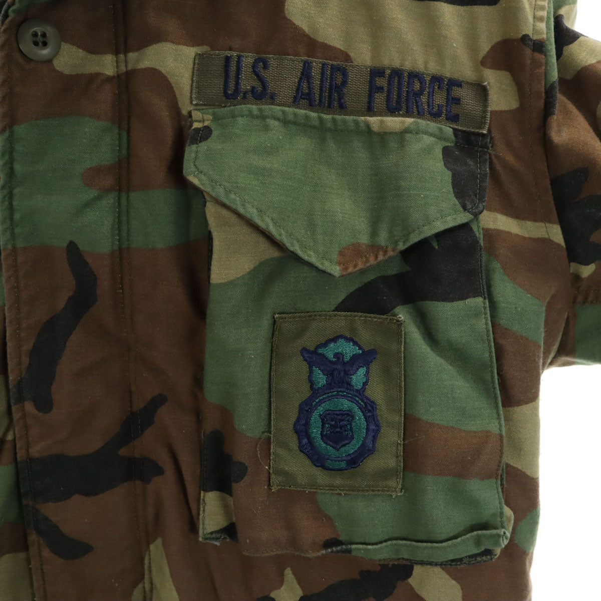 US ARMY アメリカ軍 80s アメリカ軍 ヴィンテージ カモフラ柄 ライナー付き ミリタリージャケット S カーキ 迷彩 メンズ