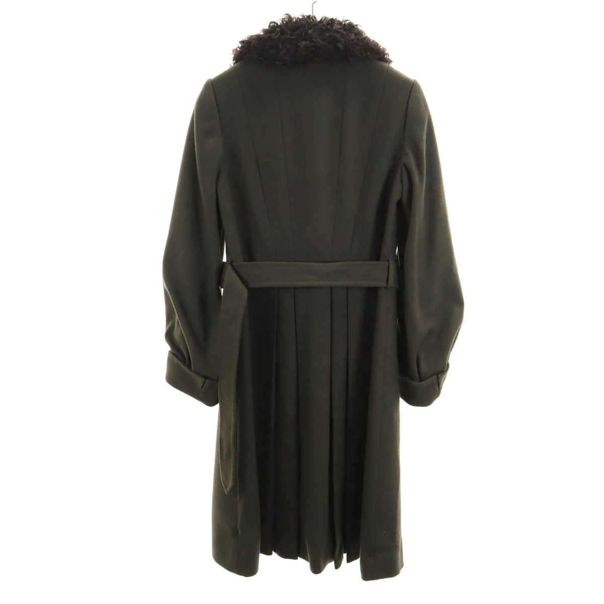 美品 Paul Smith BLACK ポールスミス ブラック ロングコート 42 カーキ レディース