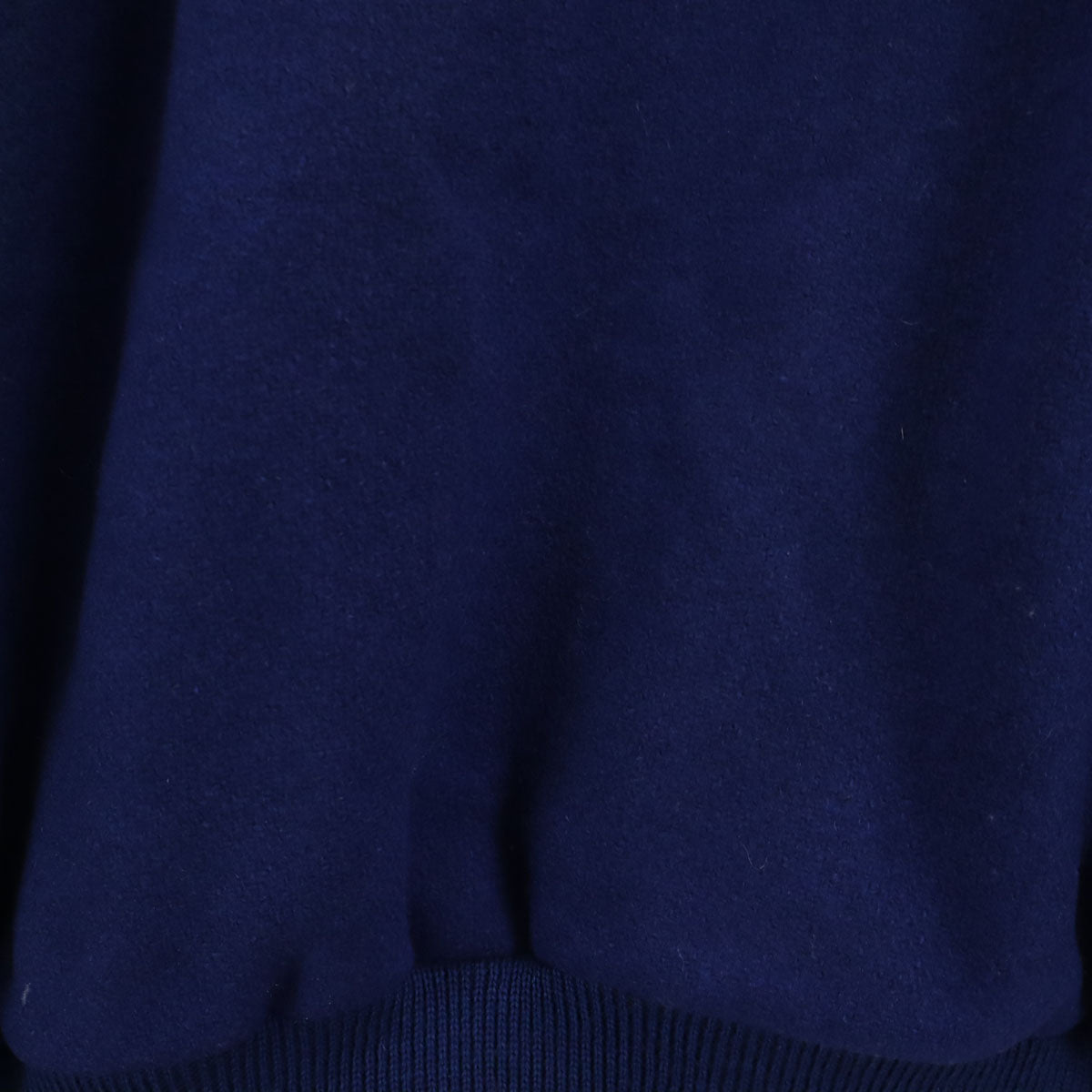 LASLEY KNITTING ラスレイニッティング 60s ウール ヴィンテージ 袖革 スタジャン 44 ネイビー系 メンズ