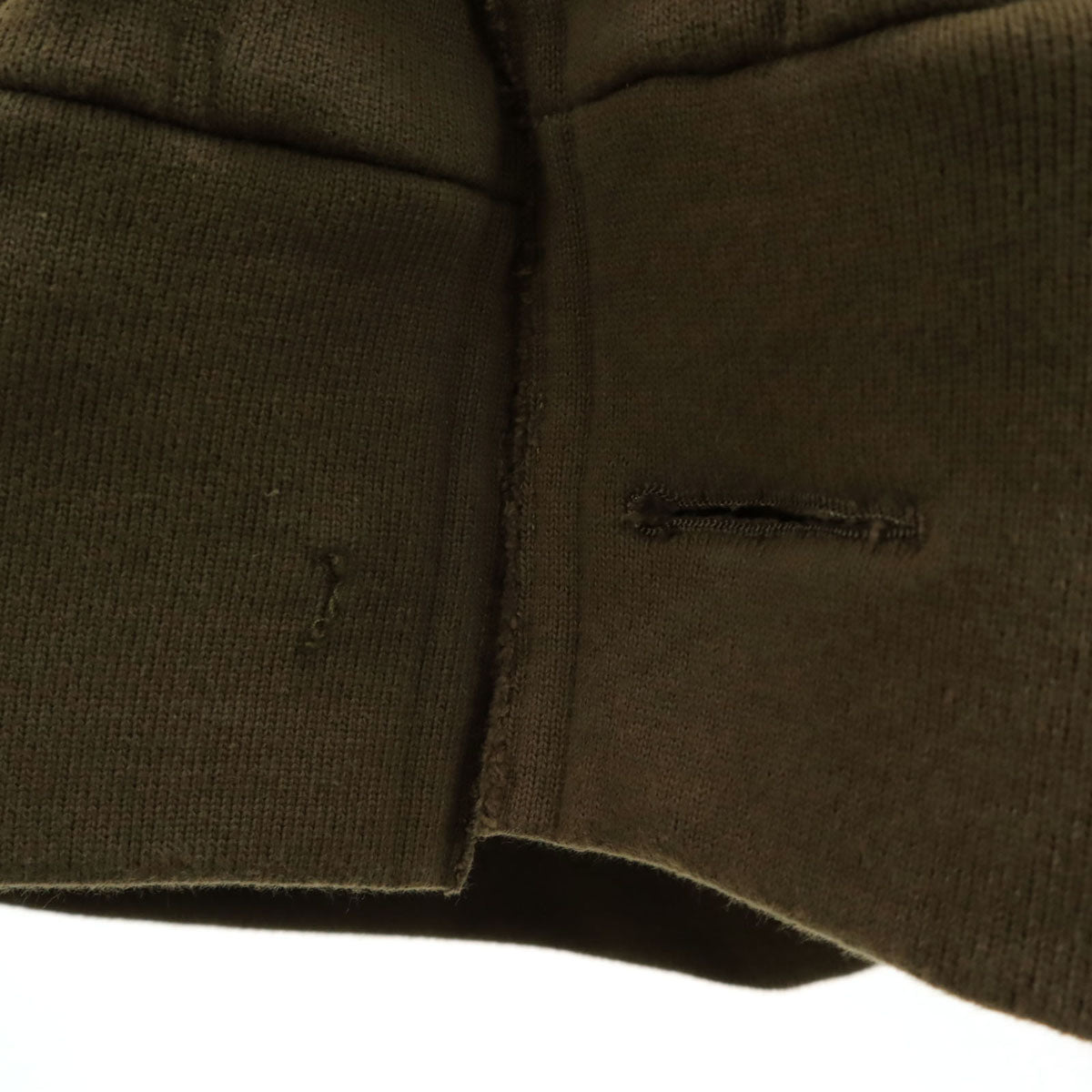 LIMI feu リミフゥ 日本製 スウェット ワーク コート S オリーブ ヨウジヤマモト レディース