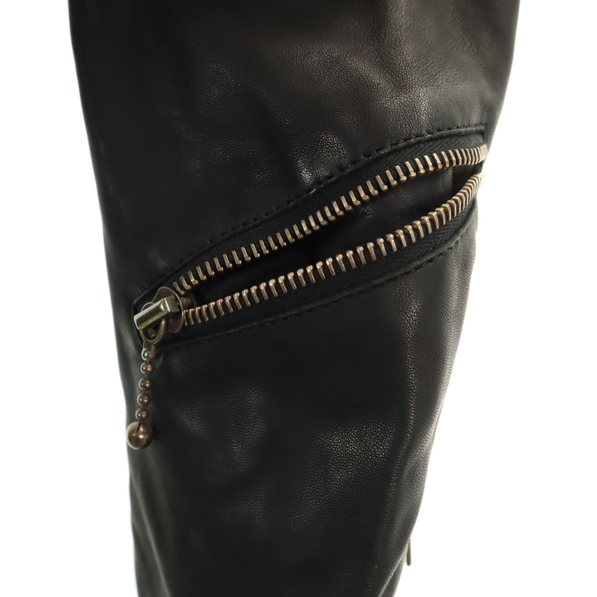 MACPHEE マカフィー 羊革レザー ライダースジャケット 36 ブラック トゥモローランド レディース