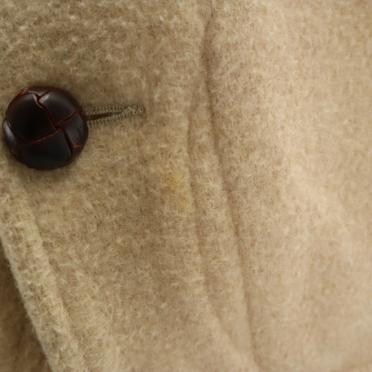 Danton ダントン 日本製 ウール モッサ ジャケット 34 ベージュ くるみボタン レディース