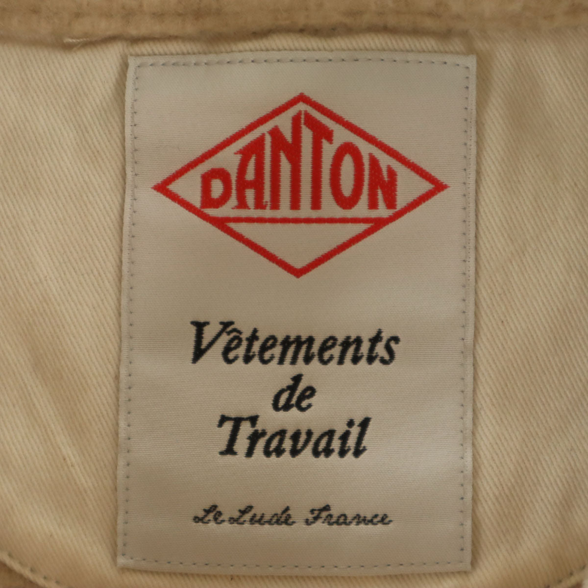 Danton ダントン 日本製 ウール モッサ ジャケット 34 ベージュ くるみボタン レディース