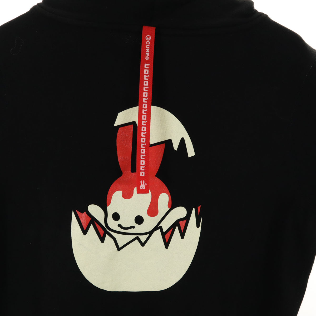 CUNE キューン バックプリント 長袖 スウェットパーカー M ブラック メンズ