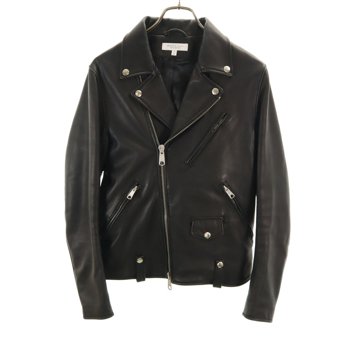 BEAUTY＆YOUTH UNITED ARROWS ビューティーアンドユース ユナイテッドアローズ ダブルライダースジャケット S ブラック メンズ