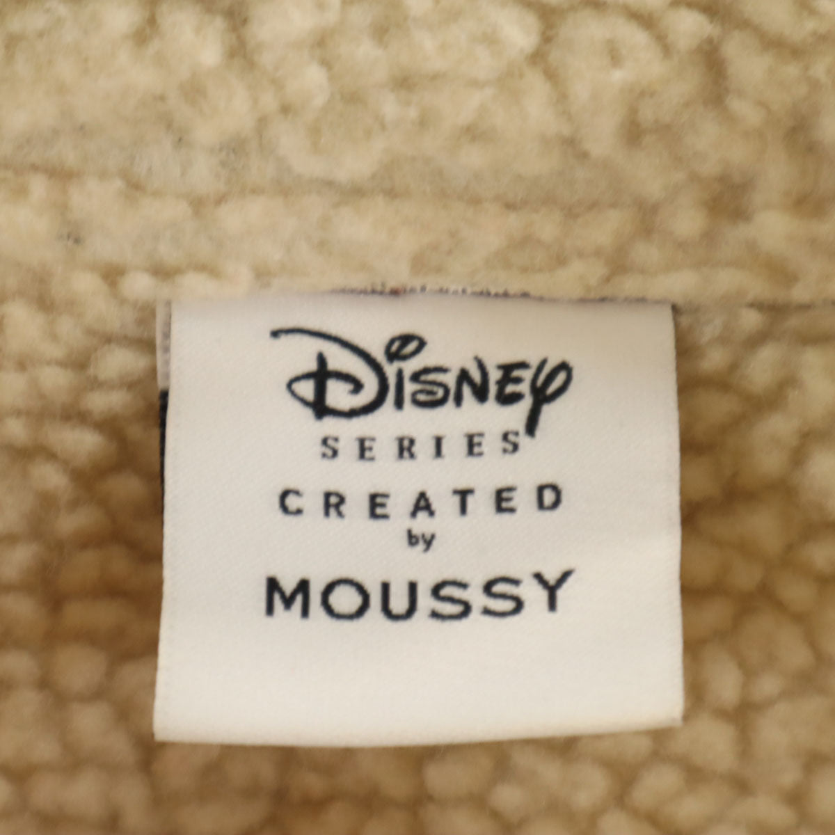 Disney SERIES CREATED by MOUSSY ディズニーシリーズクリエイテッドバイマウジー バック ミッキーマウスハンド ジャケット F ブラウン 裏ボア レディース