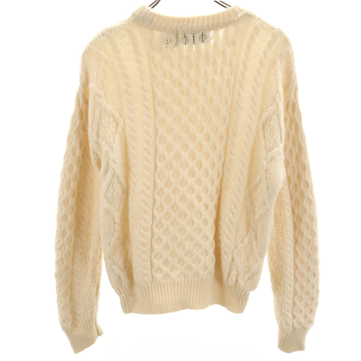 aran crafts アランクラフト アイルランド製 長袖 セーター 2 アイボリー ニット レディース