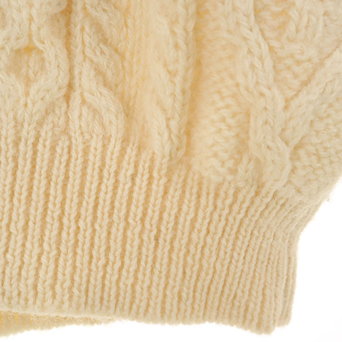 aran crafts アランクラフト アイルランド製 長袖 セーター 2 アイボリー ニット レディース