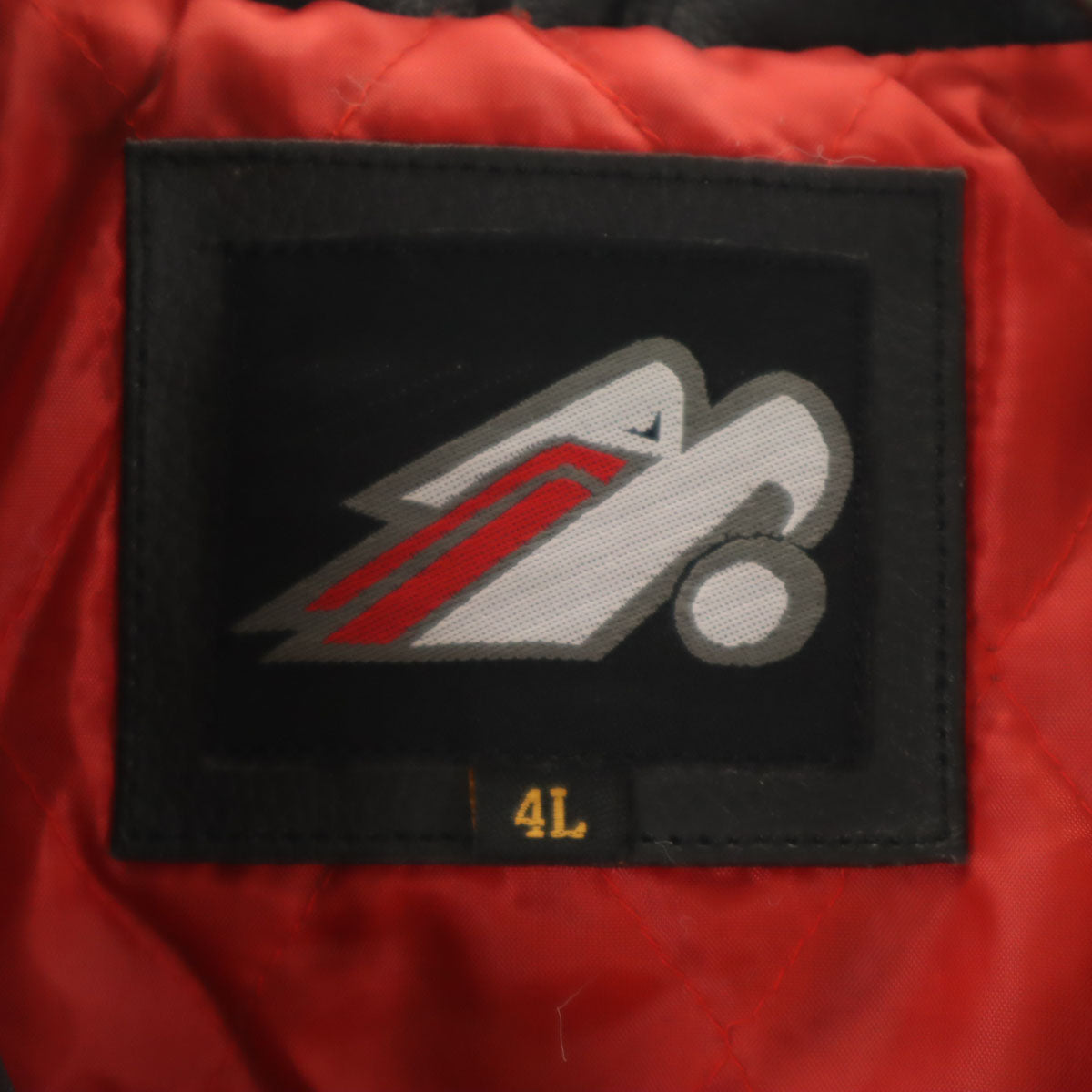 レザー ライダースジャケット 4L ブラック系 ビッグサイズ 裏キルティング メンズ