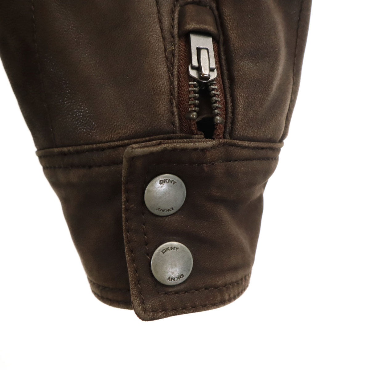 DKNY DONNA KARAN NEW YORK ダナキャランニューヨーク スエードレザージャケット S ブラウン メンズ