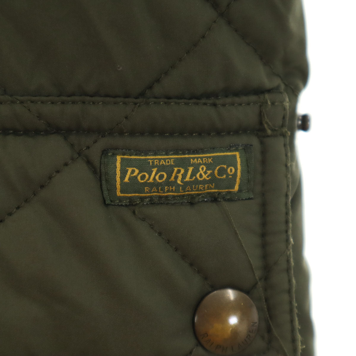 POLO RALPH LAUREN ポロラルフローレン キルティングジャケット M カーキ メンズ