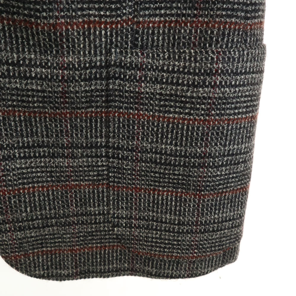 Pierre Cardin ピエールカルダン 日本製 チェック柄 ソフトツイード テーラードジャケット A5 グレー メンズ