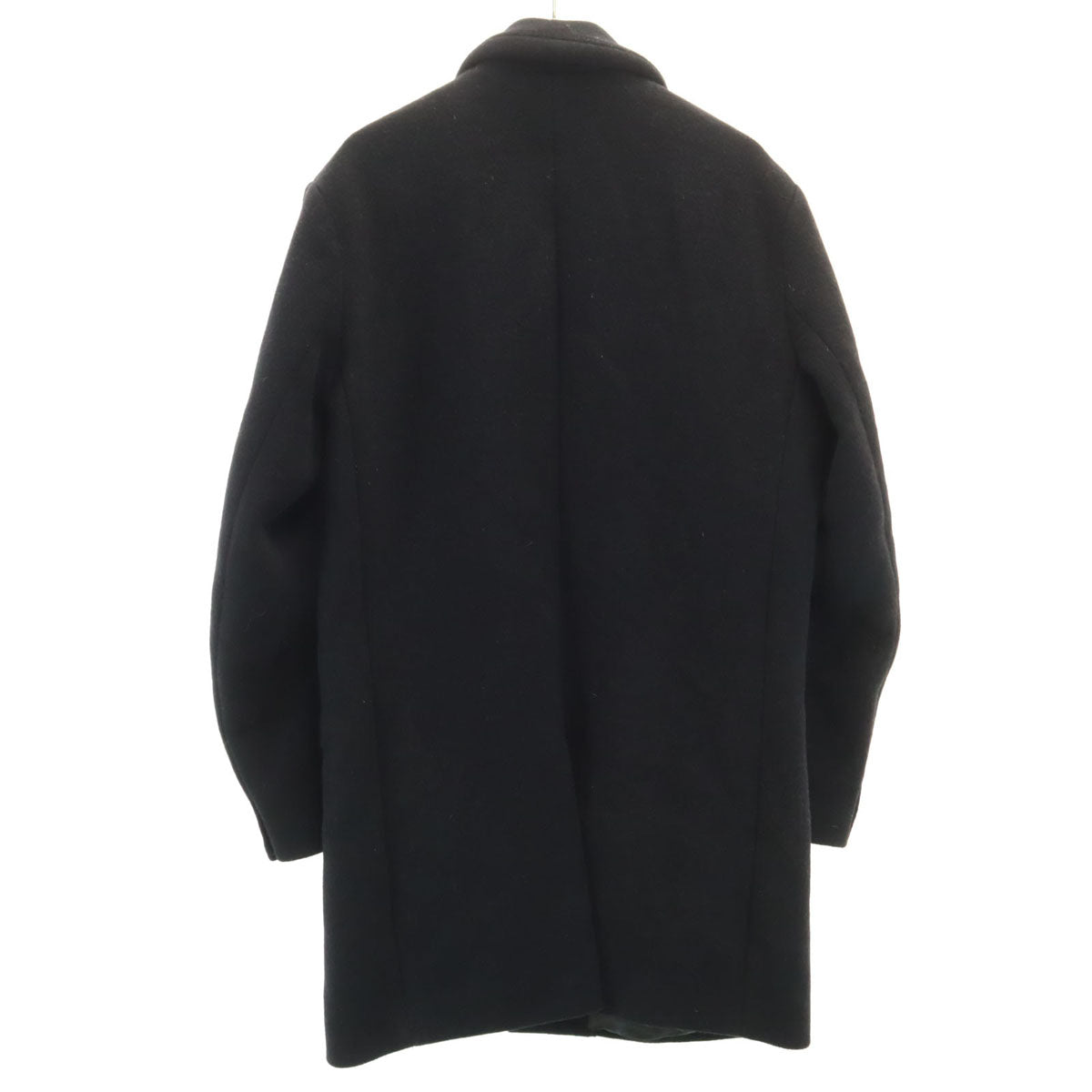 STUDIOUS ステュディオス 日本製 ウールブレンド チェスターコート 3 ブラック メンズ