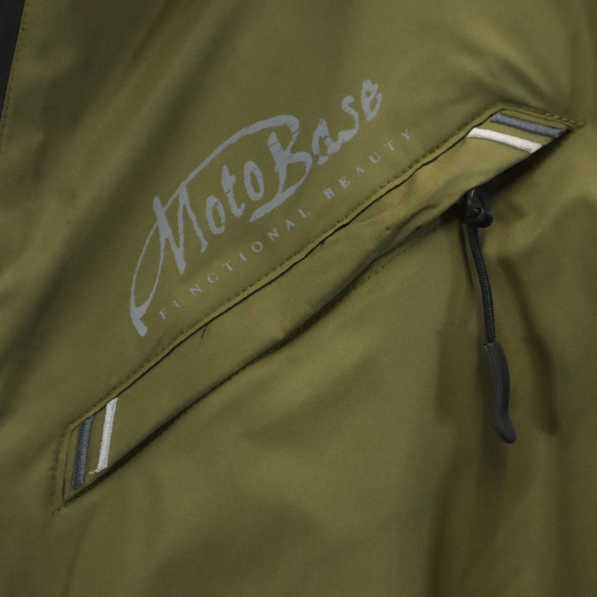 MOTOBASE モトベース バイク プロテクション ウィンドブレーカー ジャケット LL オリーブ モーターサイクル メンズ