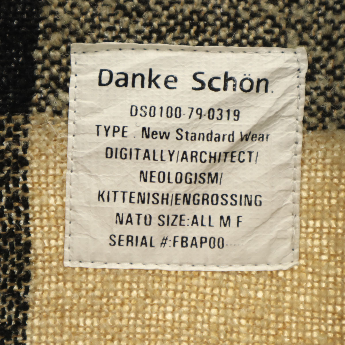 Danke Schon ダンケシェーン チェック柄 オーバーサイズ シャツジャケット F ベージュ レディース