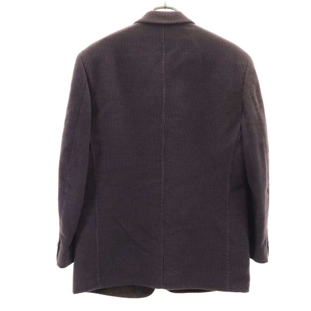 LANVIN ランバン 90s ウールブレンド オールド ストライプ テーラードジャケット 48-35 パープル系 メンズ