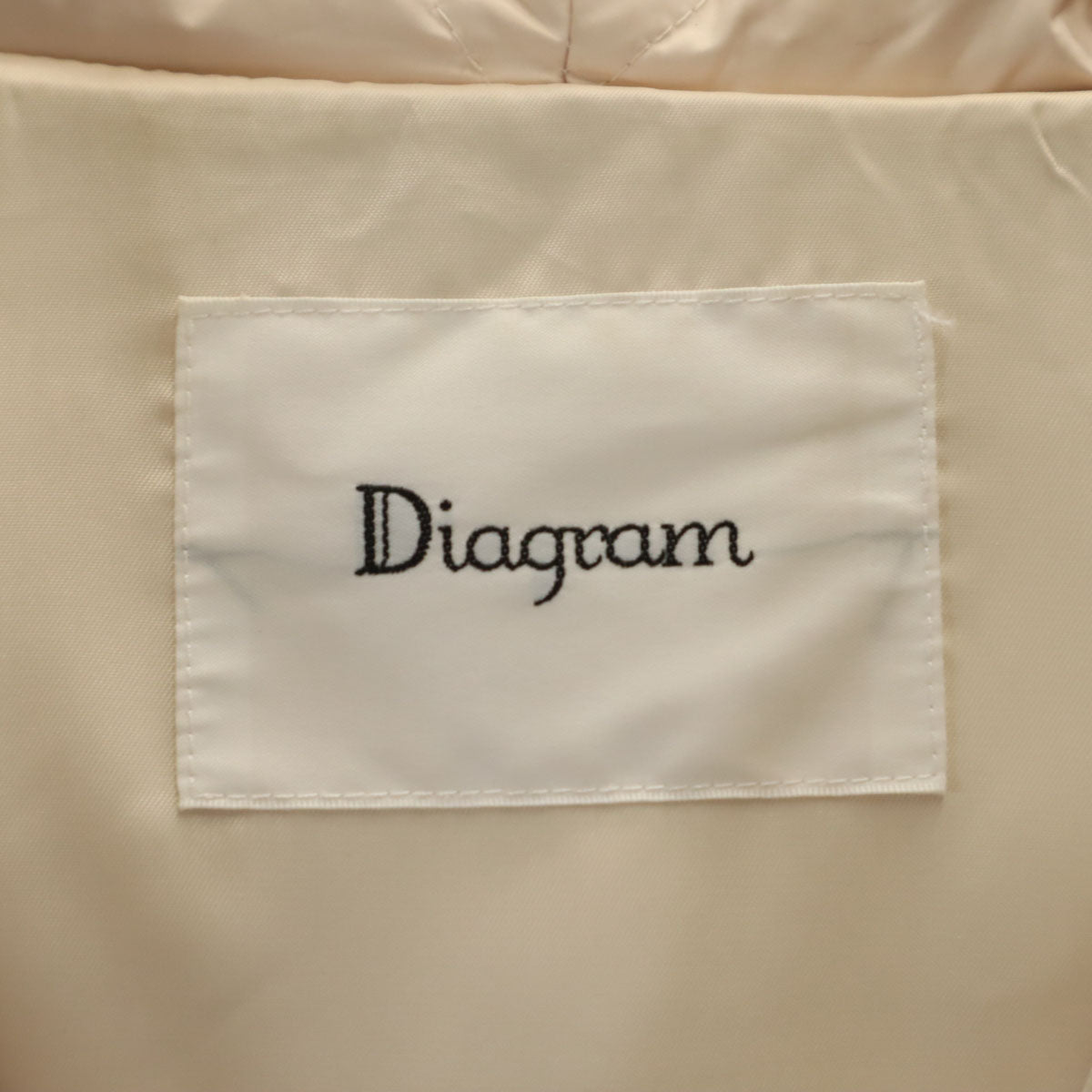 Diagram ダイアグラム フーディ ダウンジャケット 36 ベージュ レディース