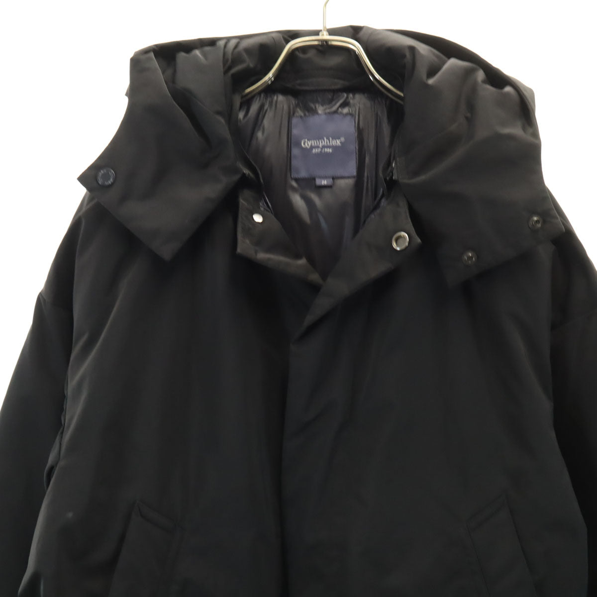GYMPHLEX ジムフレックス フーディ ダウンジャケット 14 ブラック レディース