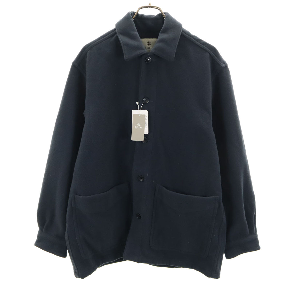 未使用 nano universe ナノユニバース テックメルトン ジャケット S ネイビー メンズ
