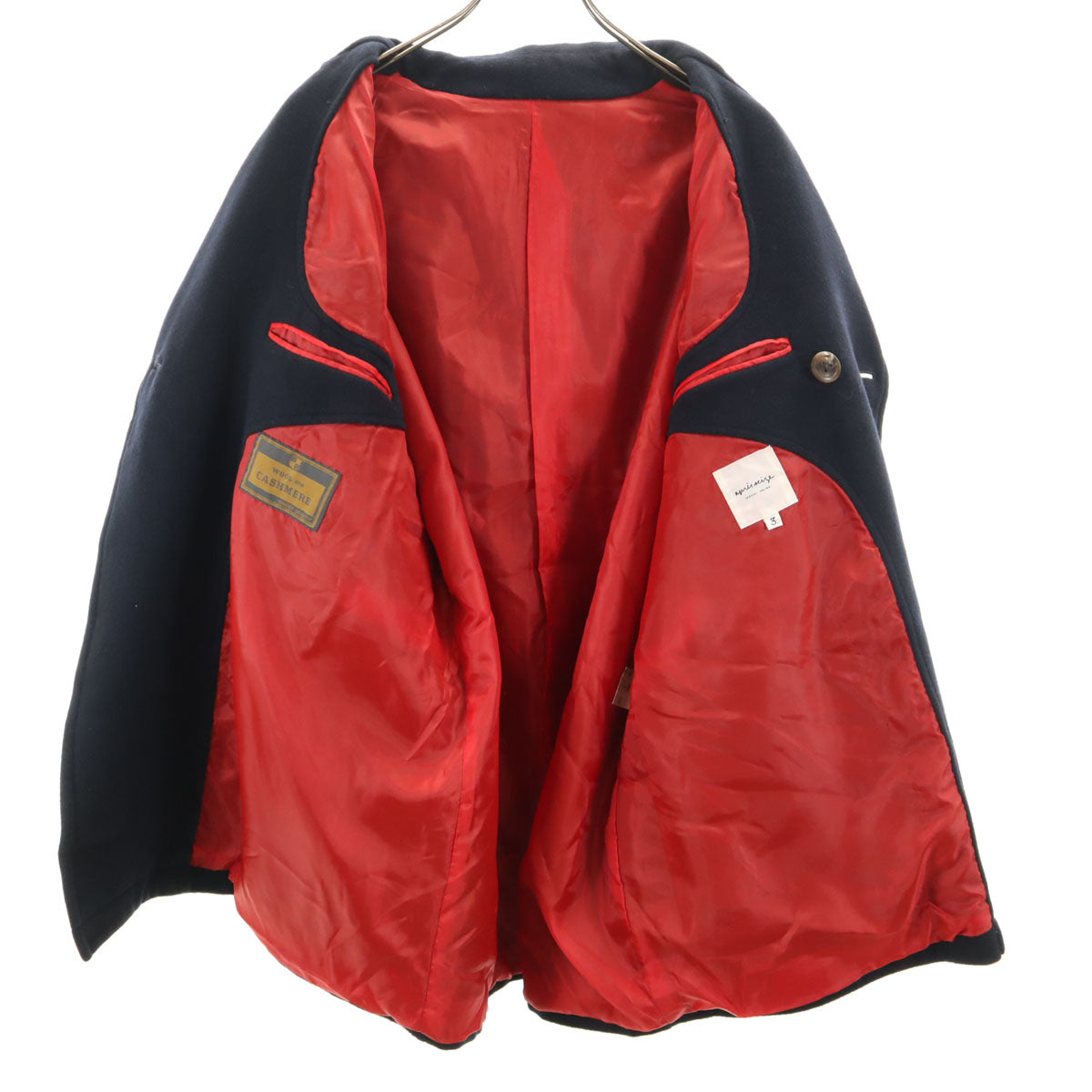 TAKESHI YAJIMA タケシヤジマ ピーコート 3 ネイビー メンズ