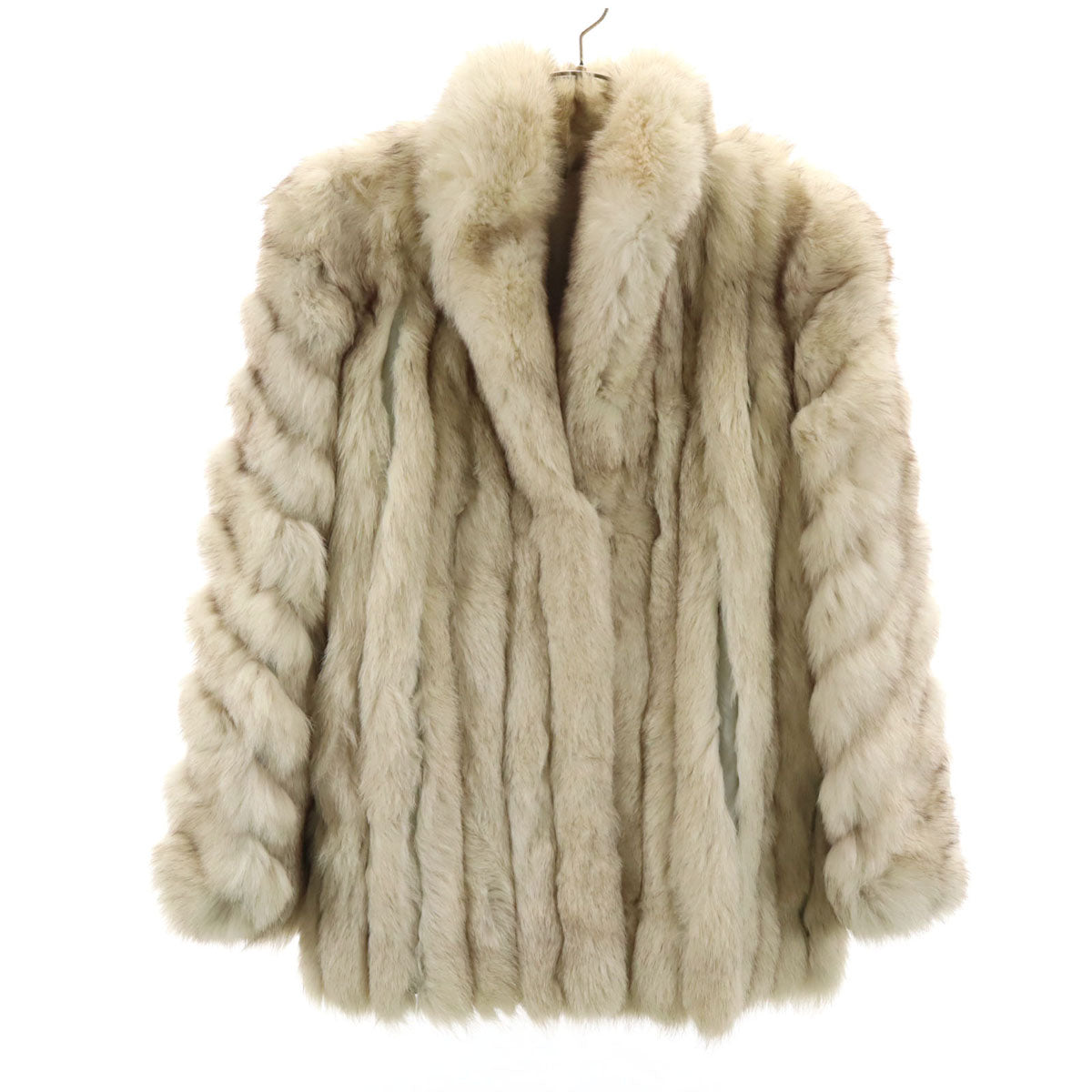 カナダ製 毛皮コート グレージュ系 レディース