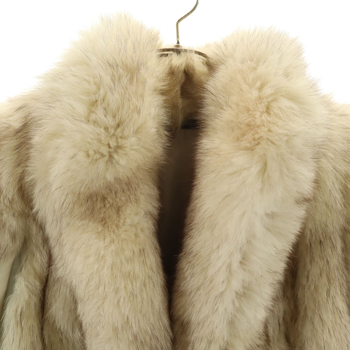 カナダ製 毛皮コート グレージュ系 レディース