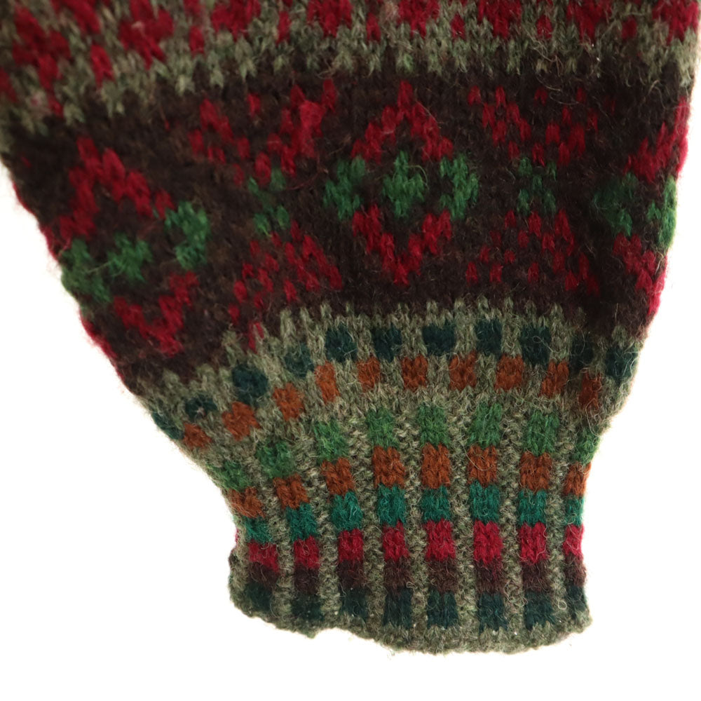 ヘイゼル シンプソン 80s スコットランド製 ヴィンテージ フェアアイル柄 長袖 セーター グリーン系 ニット メンズ