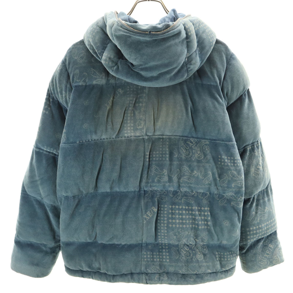 未使用 LUXE/R URBAN STYLE ラグジュ アーバンスタイル 総柄 中綿ジャケット M ブルー系 メンズ