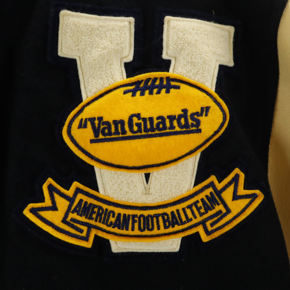 VAN JACKET ヴァンヂャケット 日本製 スタジャン LL ネイビー 袖レザー メンズ