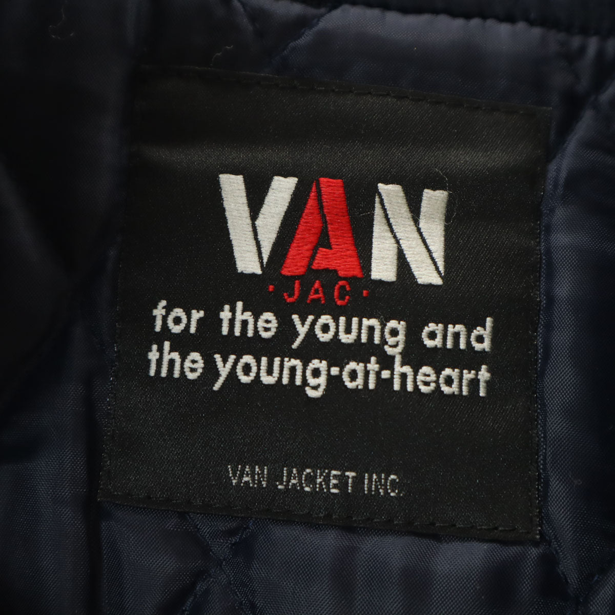 VAN JACKET ヴァンヂャケット 日本製 スタジャン LL ネイビー 袖レザー