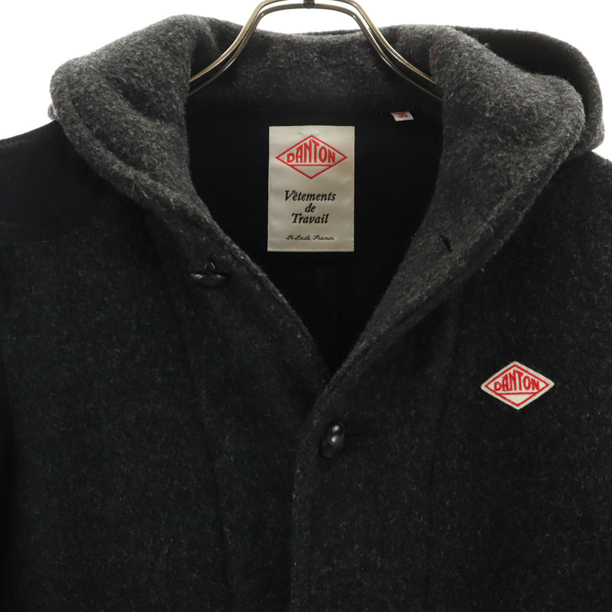 未使用✨　danton ピーコート　ウールモッサ くるみボタン　グレー　42 未使用✨ danton ピーコート ウールモッサ くるみボタン グレー 42