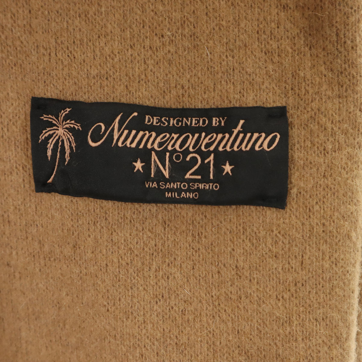 N°21 ヌメロ ヴェントゥーノ イタリア製 ウールブレンド 長袖 カーディガン 上下 セットアップ S ブラウン レディース