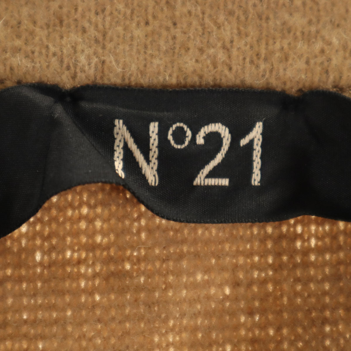 N°21 ヌメロ ヴェントゥーノ イタリア製 ウールブレンド 長袖 カーディガン 上下 セットアップ S ブラウン レディース