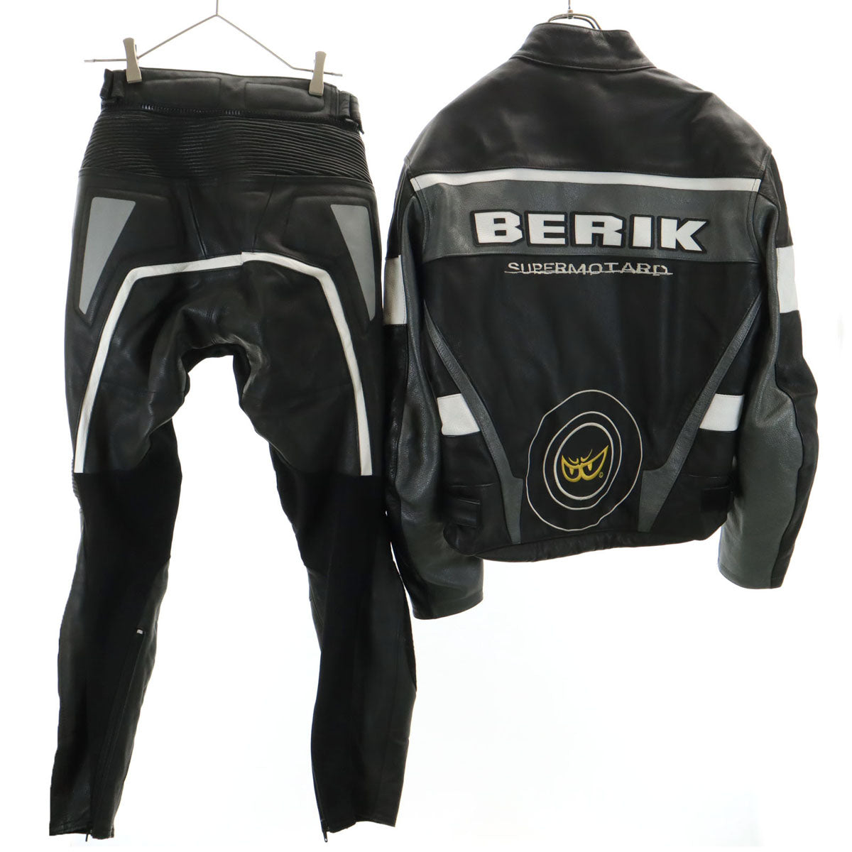 BERIK ベリック バイク ジャケット 上下 セットアップ 52 ブラック ライナー付き メンズ