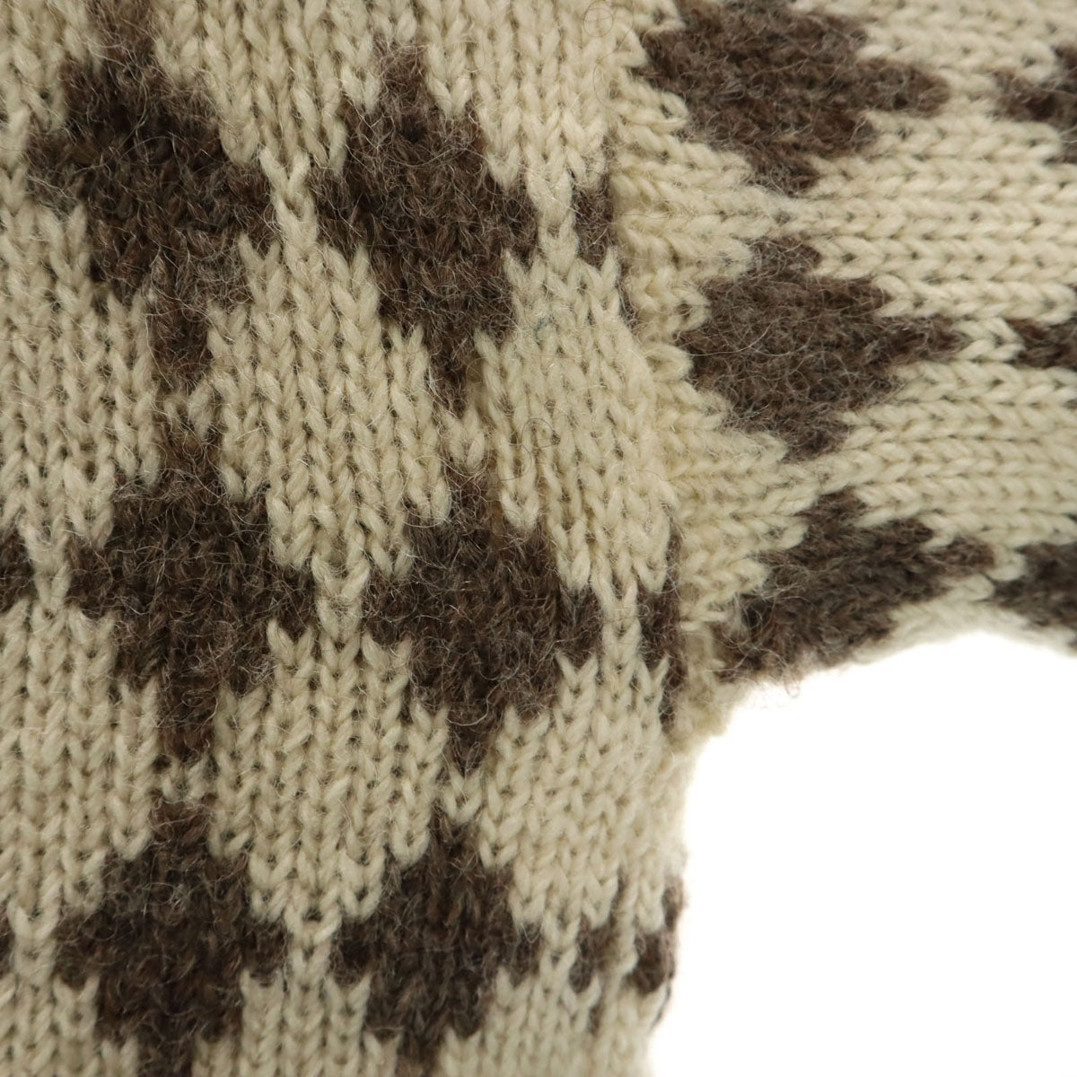 Rapaki Mahana 90s ニュージーランド製 オールド 総柄 長袖 セーター 42 生成り ニット メンズ