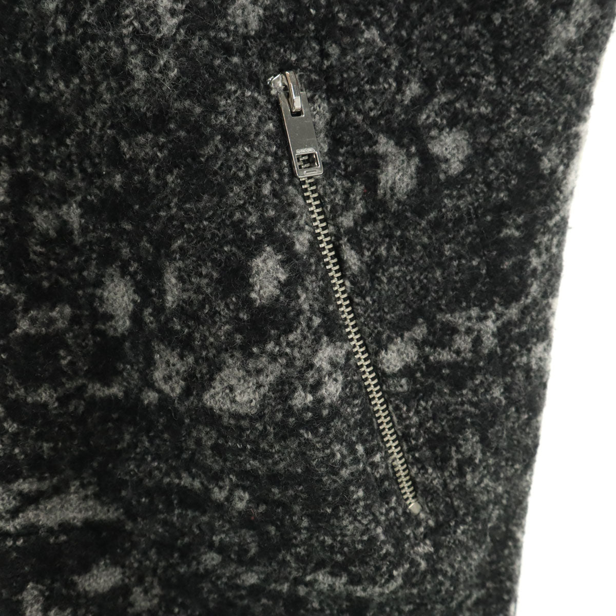 DIESEL ディーゼル ライダース ニット ロング コート S チャコールグレー レディース