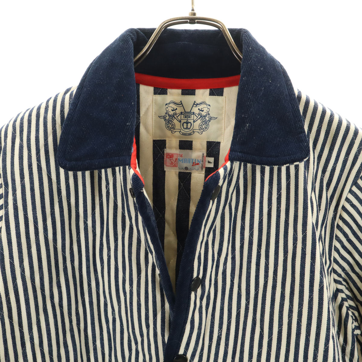 東洋エンタープライズ トーヨーエンタープライズ THE MARTIN Line ヒッコリーストライプ柄 カバーオール F ネイビー ML10155 メンズ