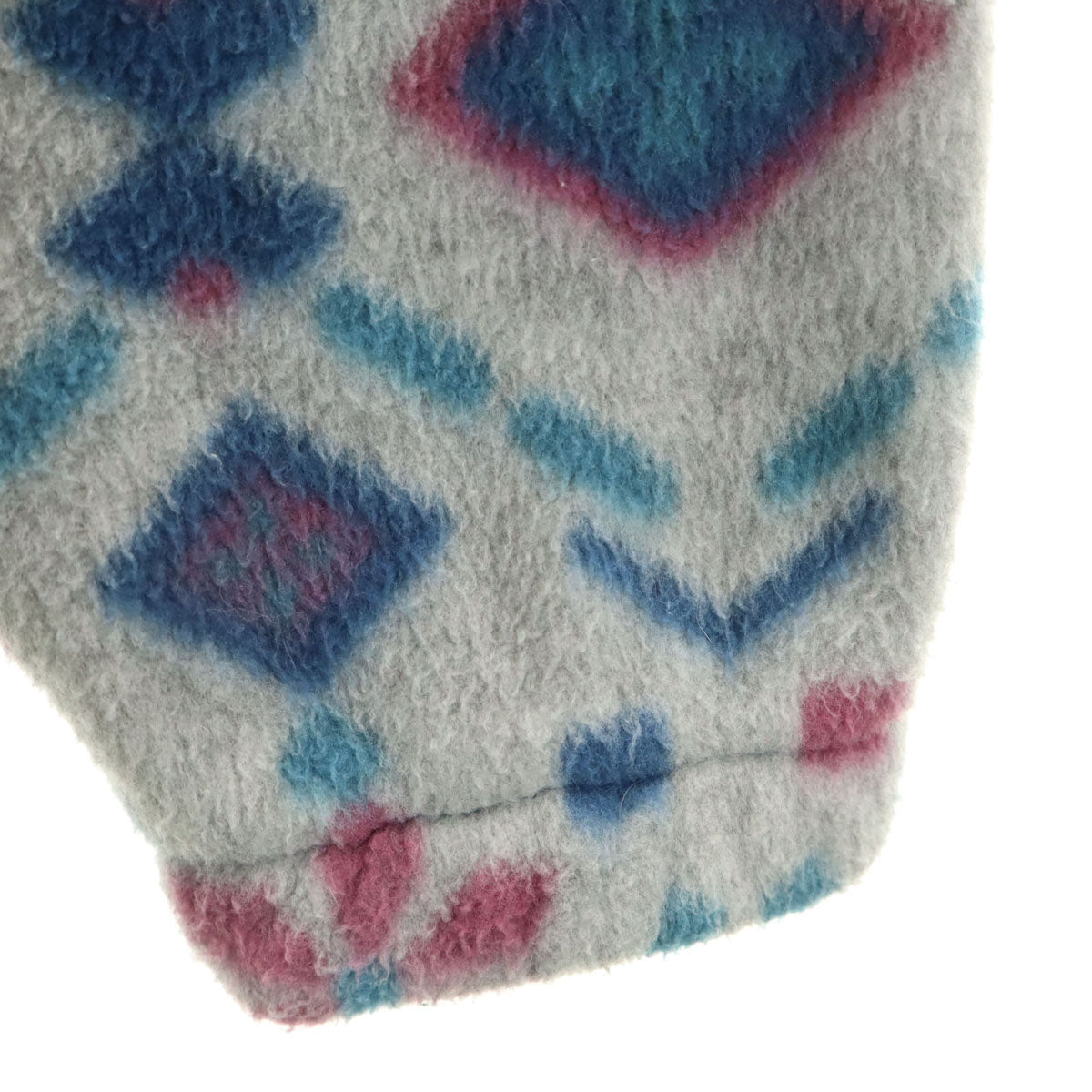 VERBIER 90s カナダ製 オールド ノルディック柄 長袖 フリース トレーナー M グレー プルオーバー メンズ