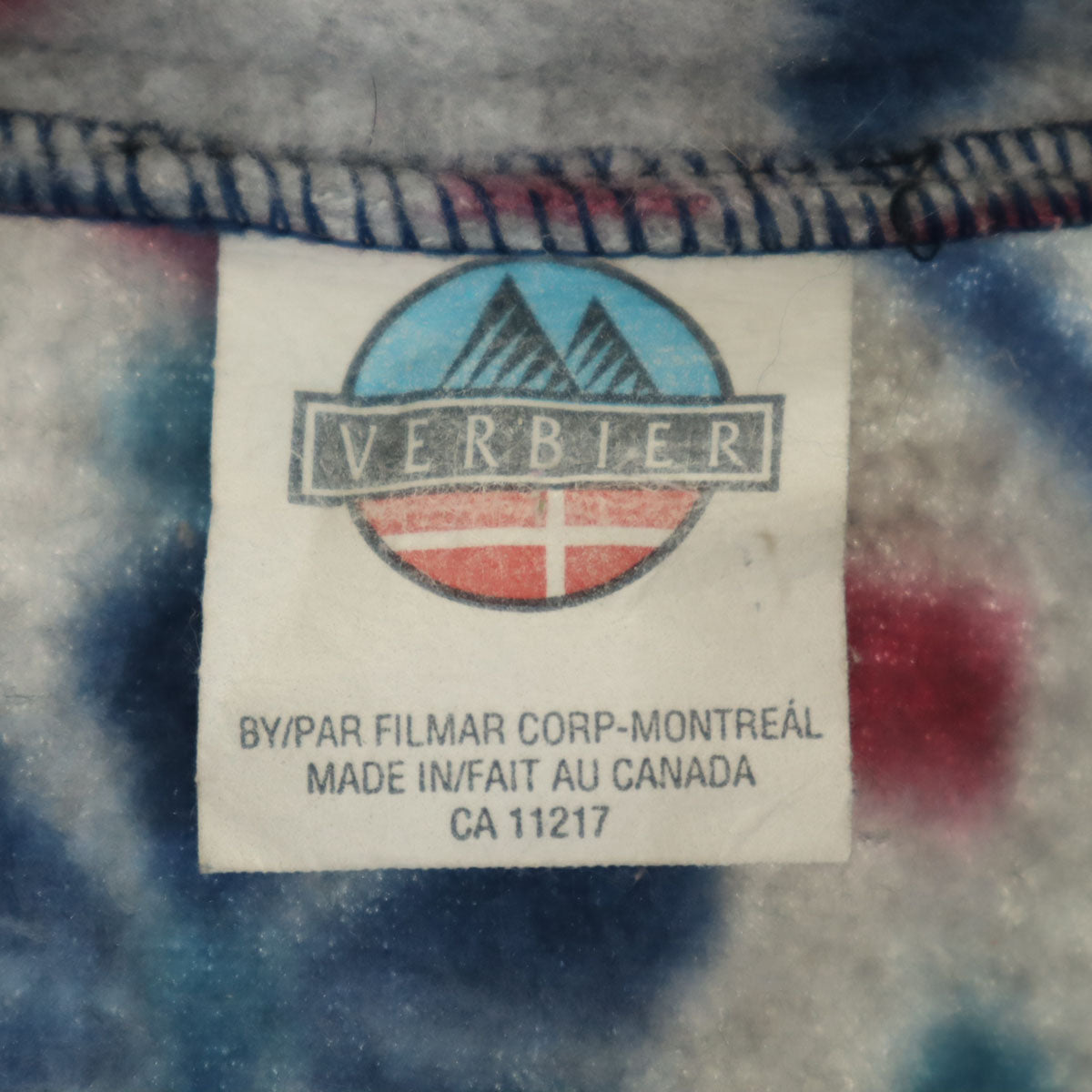 VERBIER 90s カナダ製 オールド ノルディック柄 長袖 フリース トレーナー M グレー プルオーバー メンズ