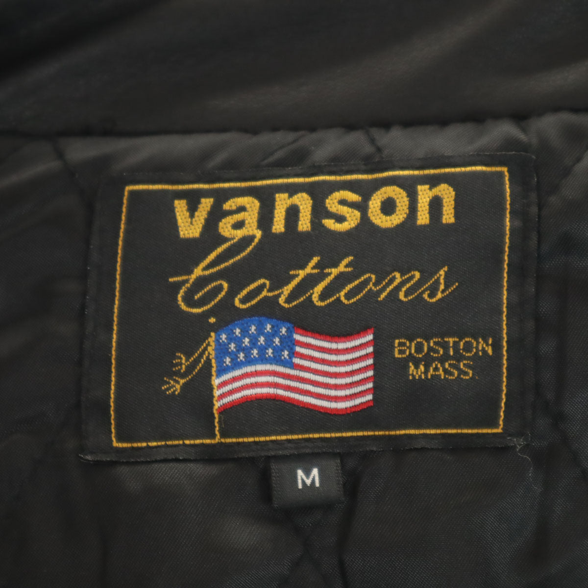 VANSON バンソン ウールブレンド チェック スタジャン M レッド TALONジップ メンズ