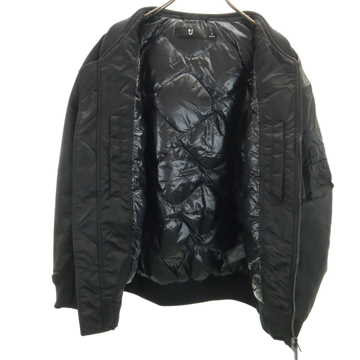 UNIQLO +J ユニクロ プラスジェイ ハイブリッドダウンオーバーサイズMA-1 ブルゾン S ブラック メンズ