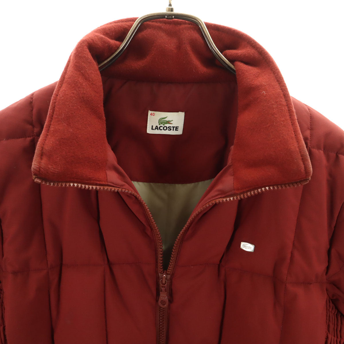 LACOSTE ラコステ ダウンジャケット 40 レッド系 レディース