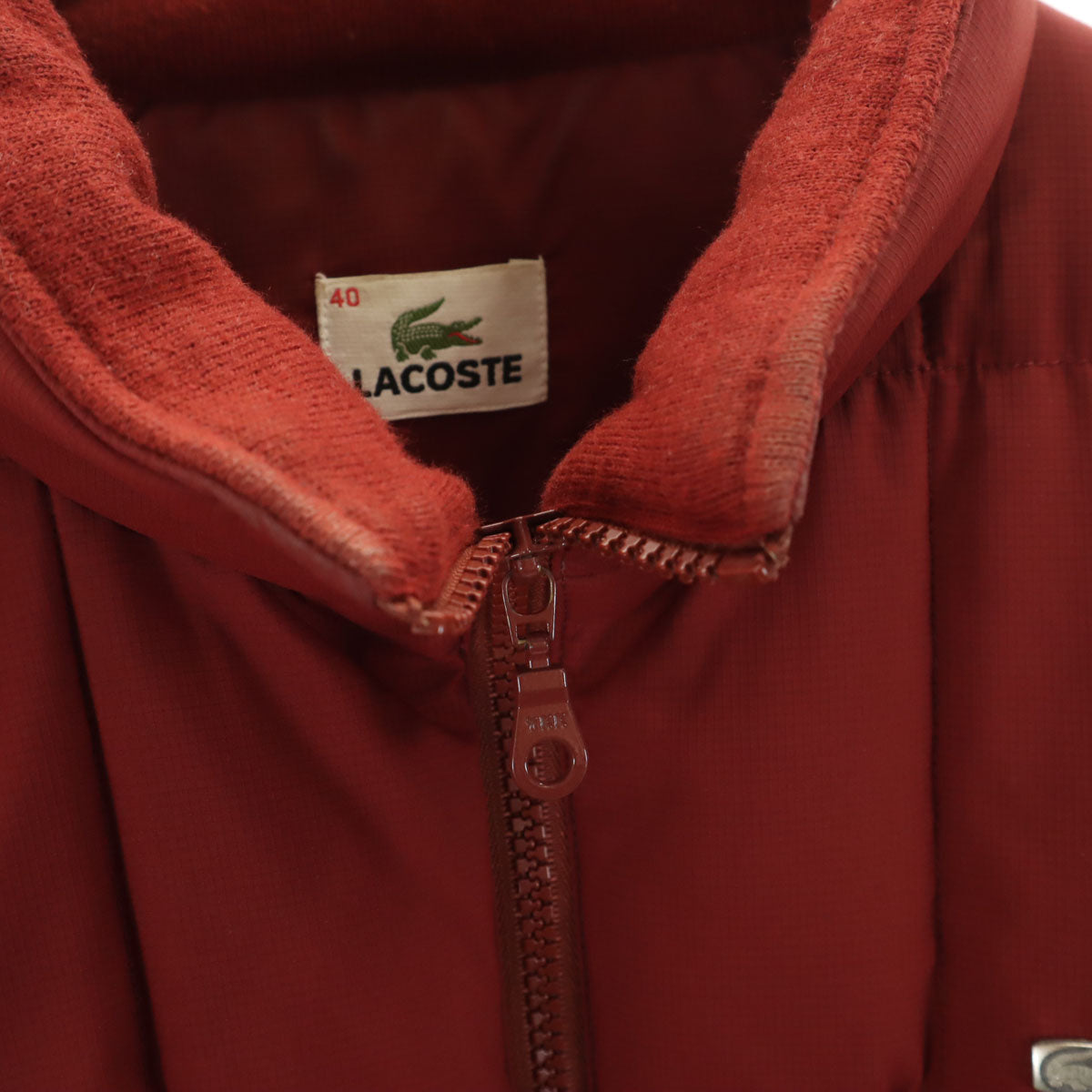 LACOSTE ラコステ ダウンジャケット 40 レッド系 レディース