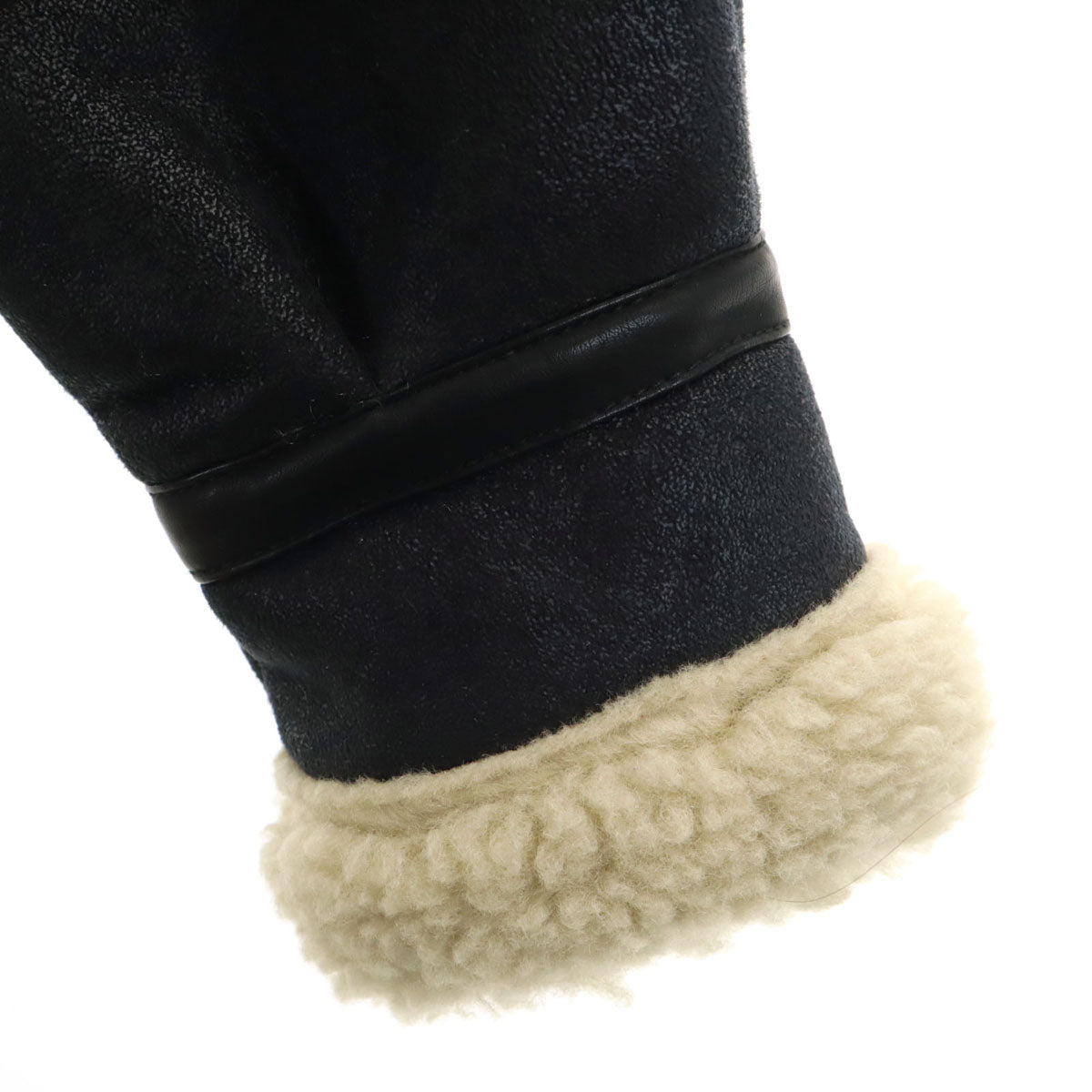 ALPHA INDUSTRIES INC アルファインダストリーズ フェイクムートン フライトジャケット M ブラック系 裏ボア レディース