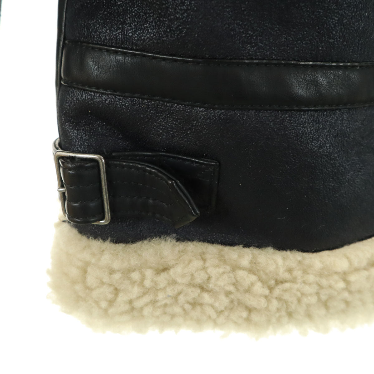 ALPHA INDUSTRIES INC アルファインダストリーズ フェイクムートン フライトジャケット M ブラック系 裏ボア レディース