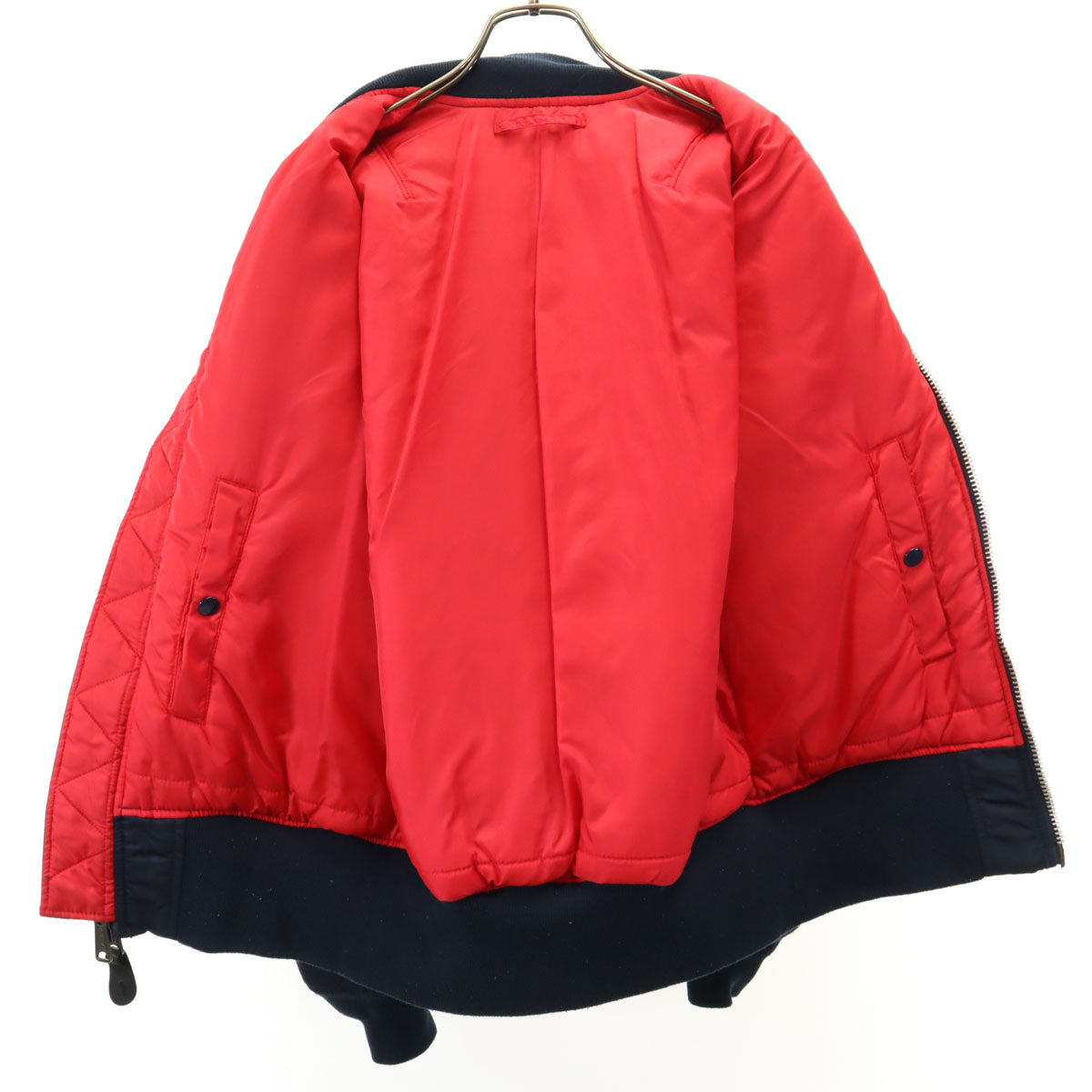 ALPHA アルファ APOLLO NASA ワッペン MA-1 フライトジャケット M ネイビー 中綿 メンズ