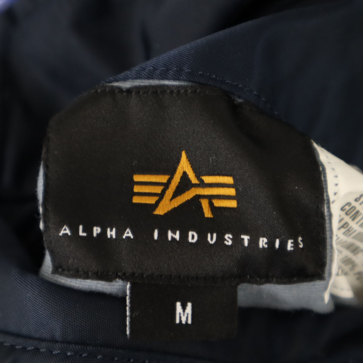 ALPHA アルファ APOLLO NASA ワッペン MA-1 フライトジャケット M ネイビー 中綿 メンズ