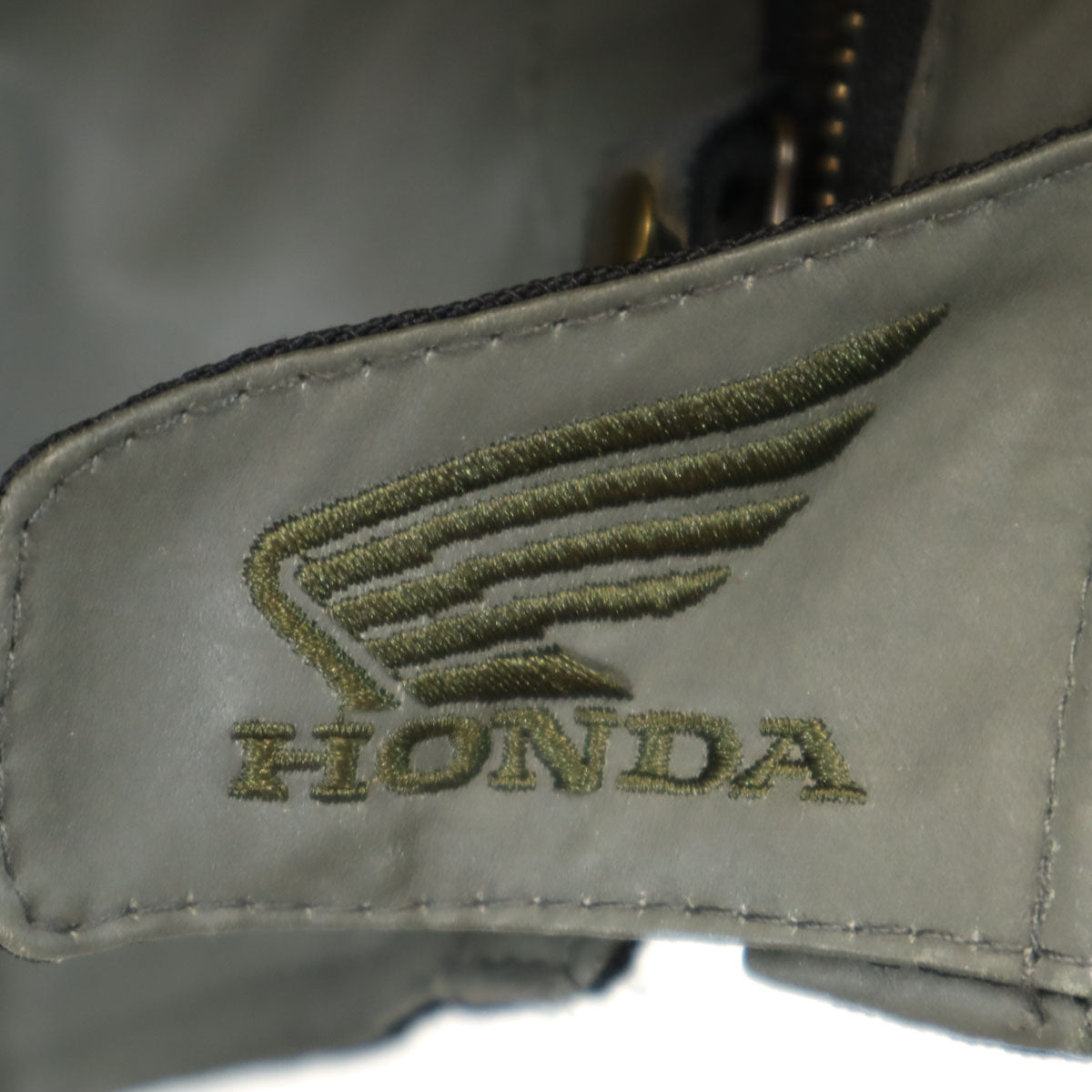 HONDA ホンダ バイク オイルコーティング加工 ライディング ジャケット LL カーキ 中綿 裏ファー プロテクター付き メンズ