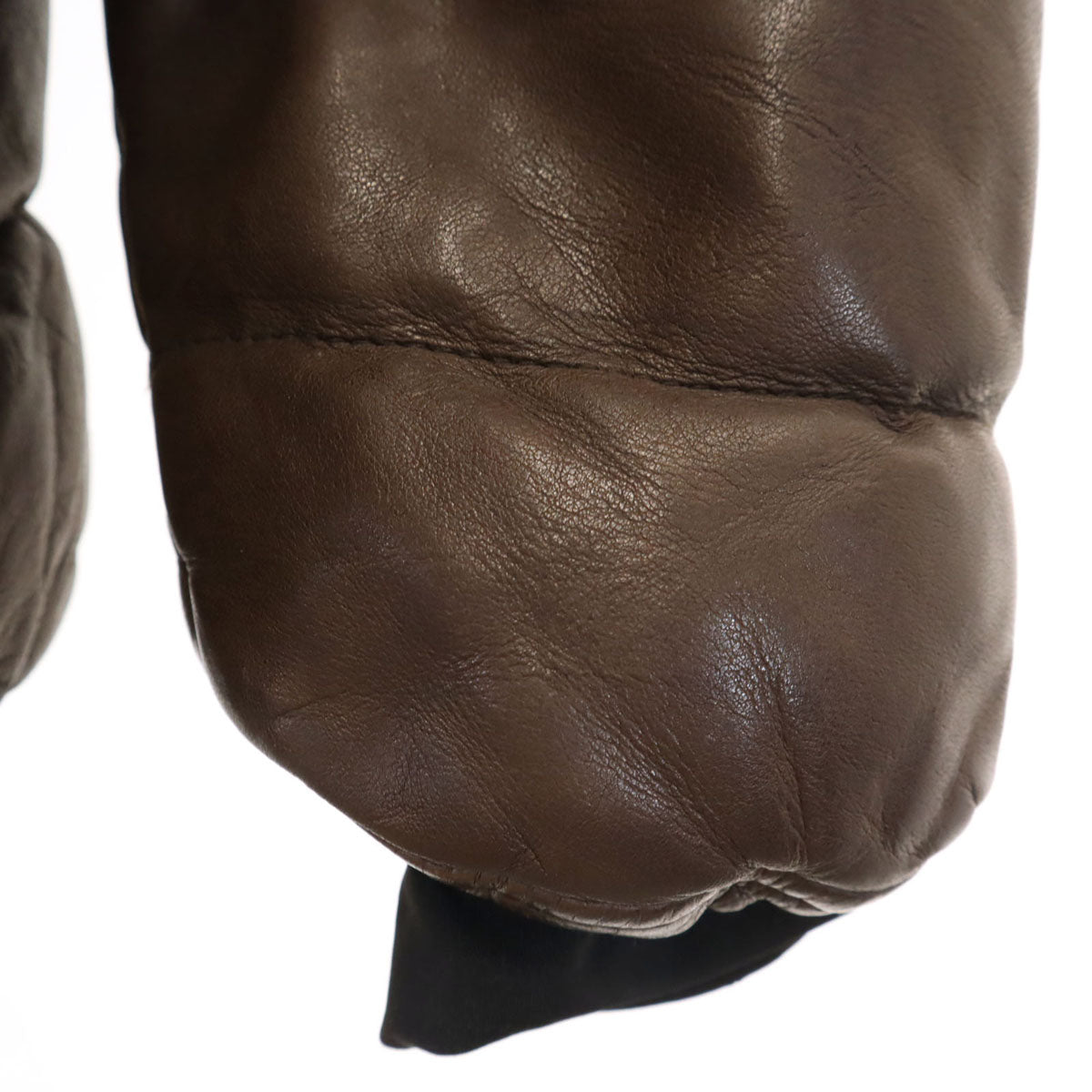 glamb グラム 羊革レザー 中綿ジャケット M ブラウン メンズ