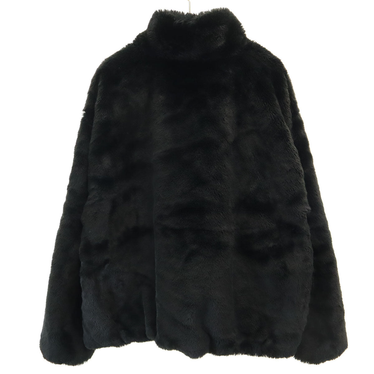 NIKE ナイキ ビッグスウッシュ フェイクファー ジャケット XXL ブラック レディース